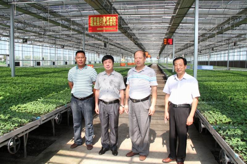 8月23日,江苏农垦三河农场场长王波成一行,到龙亢农场考察改革工作